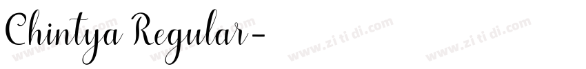 Chintya Regular字体转换